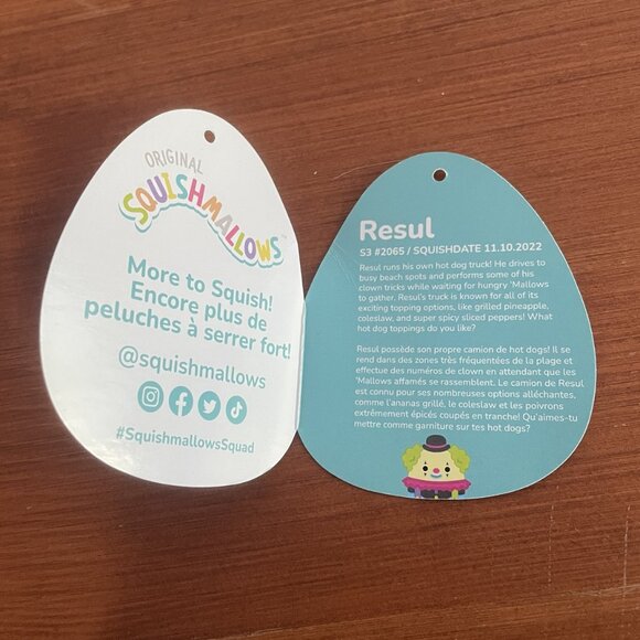 Squishmallows Resul Blacklight Clown Clip Plush - Picture 6 of 8